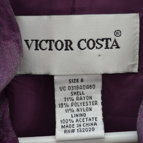 Vintage Victor Costa Metallic Purple Blazer 8 - Picture 8 of 8